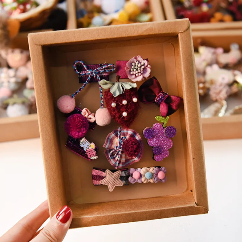 10 шт. детские заколки для волос комплекты девочек прекрасные головные уборы