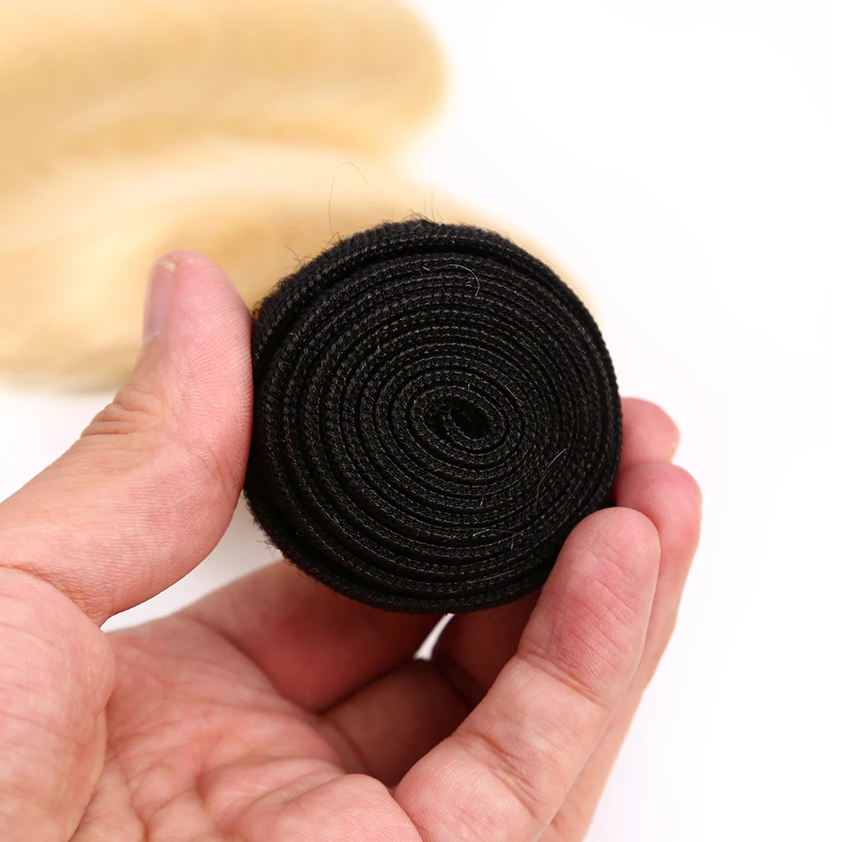 3 пряди волнистых волос в виде лица светлый парик на сетке спереди малазийские