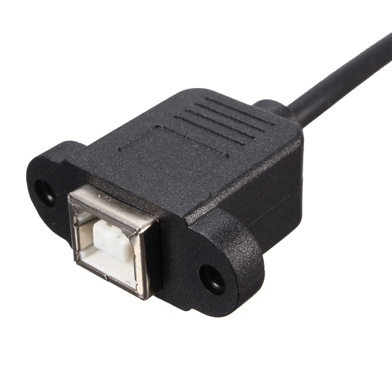 LEORY 50 см USB2.0 локоть B мужчин и женщин кабель usb Тип B провода разъем Принтер Панель Крепление удлинитель винт отверстие разъем