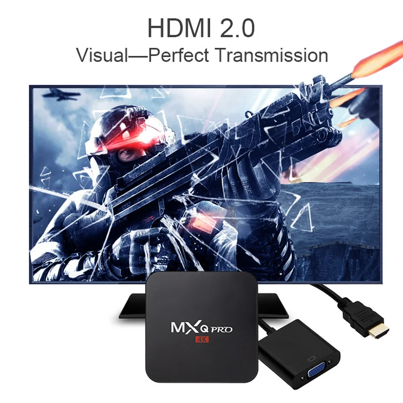 MXQ PRO ТВ коробка 4 К Android 7 1 Smart Reciever Amlogic S905X Quad Core ГБ 8 2 ГГц Wi Fi Декодер каналов