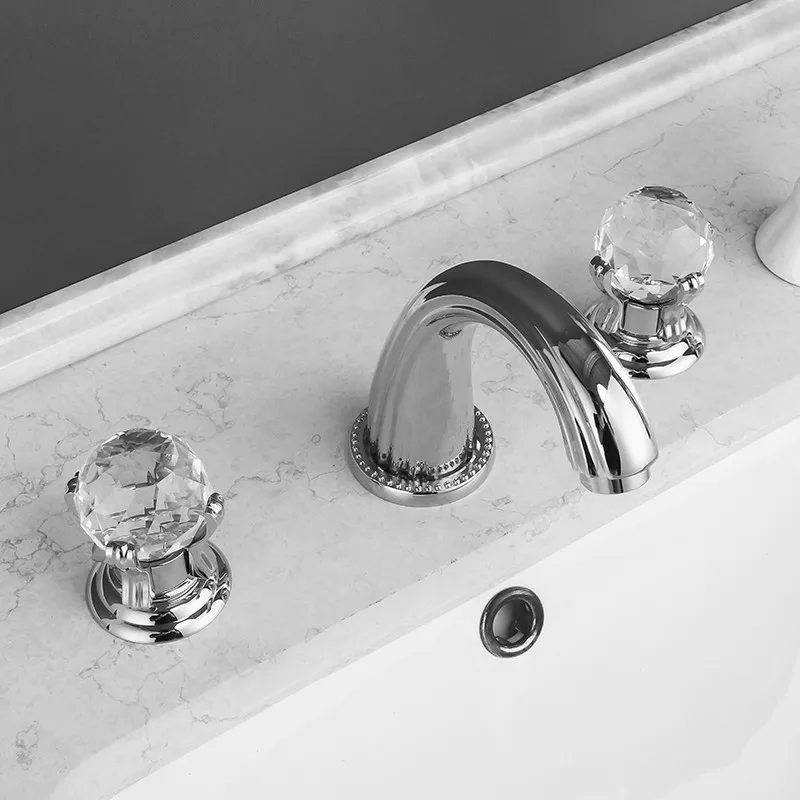 Бесплатная доставка хромированная отделка смеситель для раковины в ванной