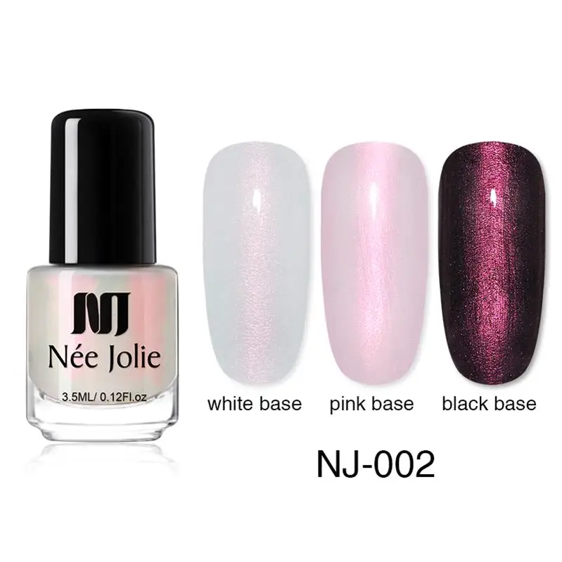 Pearl NJ-002 NEE JOLIE 3.5ml Candy Nude Color Nail Polish Fast Dry Semi-transparent Jelly Effect Environmental Nail Varnish - Цвет: Pearl NJ-002