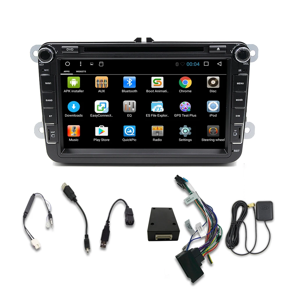 Android 9 0 8 дюймов 2 DIN 1024*600 Автомобильный GPS dvd-плеер для Volkswagen VW Passat B6 B7 CC Jetta Polo Golf Caddy