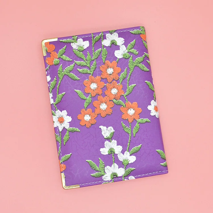 Обложка для паспорта с цветочным принтом и держателем карт|passport printing|printed card