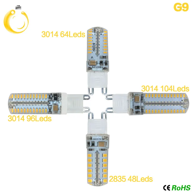 G9 Светодиодная лампа 7 Вт 9 10 12 AC220V 240 в SMD 2835 3014 led g9 для замены 30/40 галогенная | Лампы