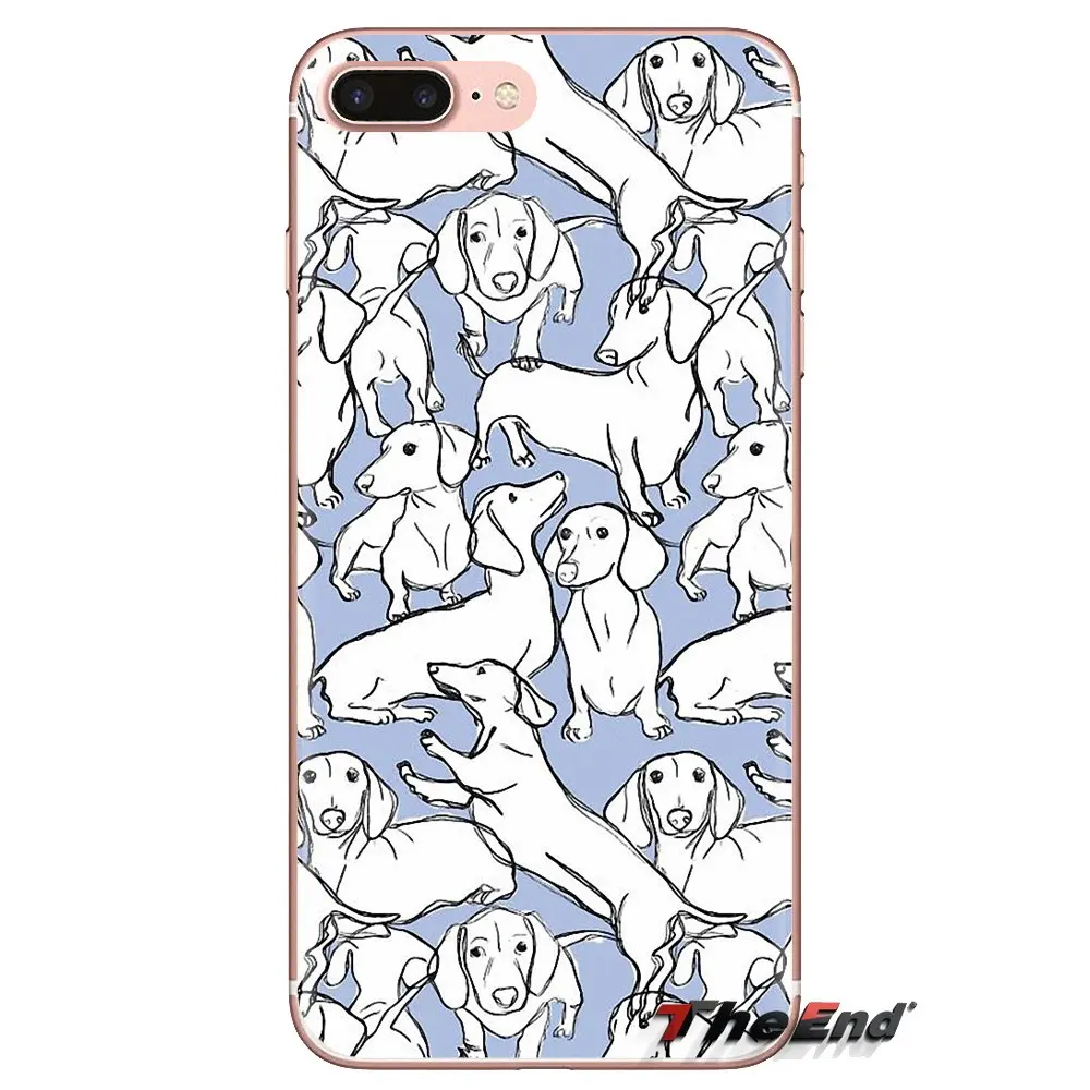 Чехол для мобильного телефона с изображением щенков таксы Huawei G7 G8 P7 P8 P9 P10 P20 P30 Lite
