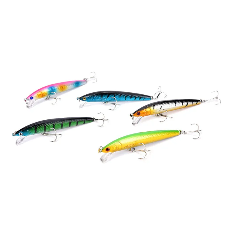 

5Pcs/lot Fishing Bass Lures Laser Hooks Baits Diving 0.5-1.5m Crankbait Minnow Treble Tackle Wholesale 9.5cm
