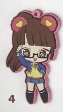 Pripara/довольно рай аниме брелок Manaka laala/минами Мирей/Ходзе SOPHY/Dorothy Запад/каучуковый ремешок /мобильный телефон прелести G693 - Цвет: 4