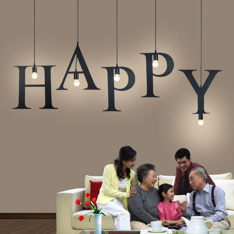 Подвесной светильник в виде букв s современный винтажный железный подвесной