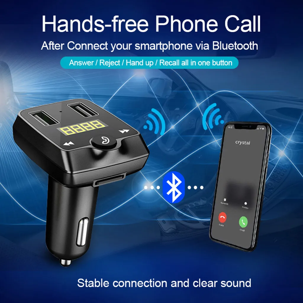 Автомобильный многофункциональный беспроводной громкой связи Bluetooth FM