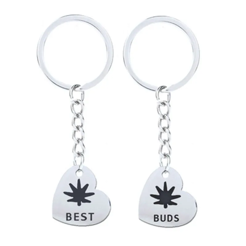 

Цепочка для ключей из нержавеющей стали с надписью best buds brothers friends