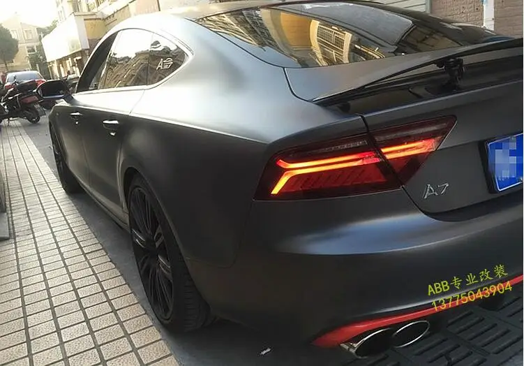 Автомобильный Стайлинг задние фонари чехол для Audi A7 задний фонарь 2012- светодиодный Audi A7 задние фонари задний багажник drl+ сигнал+ тормоз+ ревер