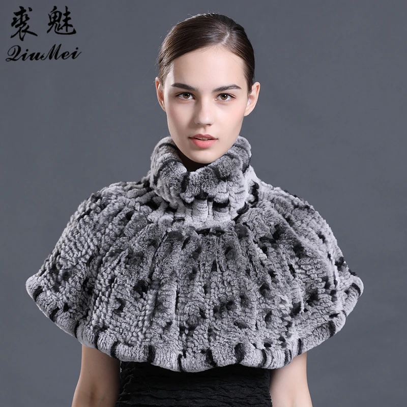 

Ladies Real Rex Rabbit Fur Ponchos And Cape 2018 Winter New Fashion Dot Girls Stole Natural Fur Shawl Wraps Pashmina For Women