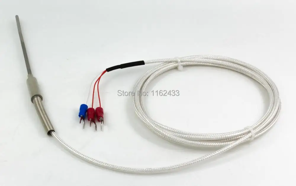 FTARP08 PT100 Тип 2 м PTFE посеребренный медный кабель 100 мм 316L нержавеющая сталь гибкий