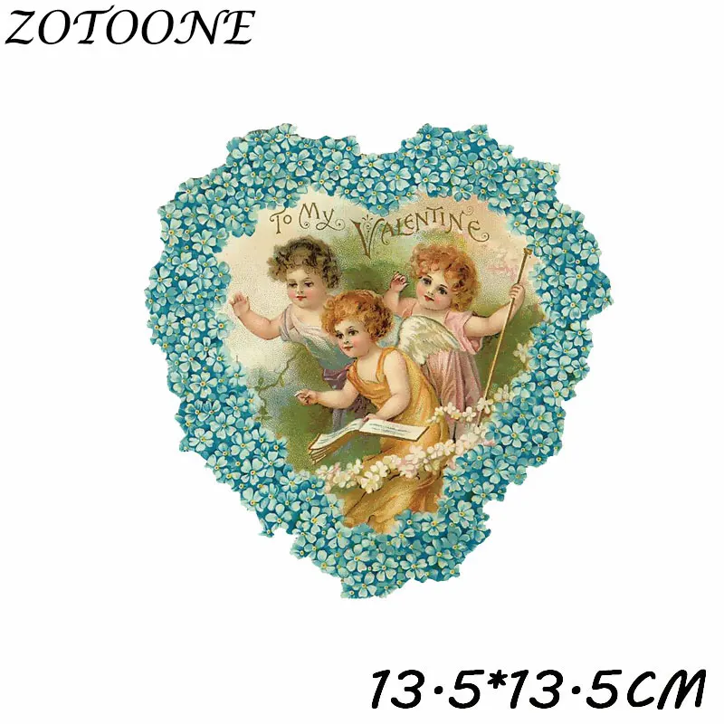 Переводные нашивки ZOTOONE милый ангел железные для одежды детской украшения сделай