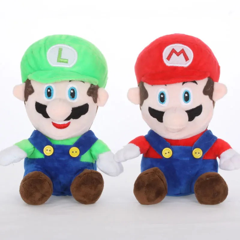 20 см Высокое качество Super Mario Bros Марио и Луиджи мягкая плюшевая игрушка|Персонажи
