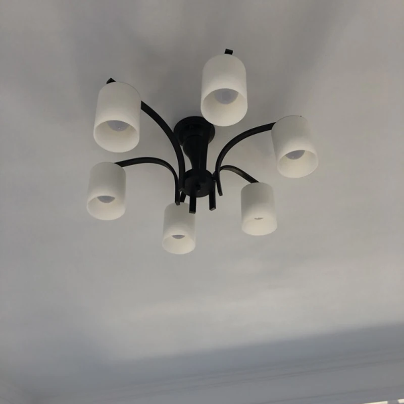 Современный Железный стеклянный светильник с утапливаемым креплением украшение