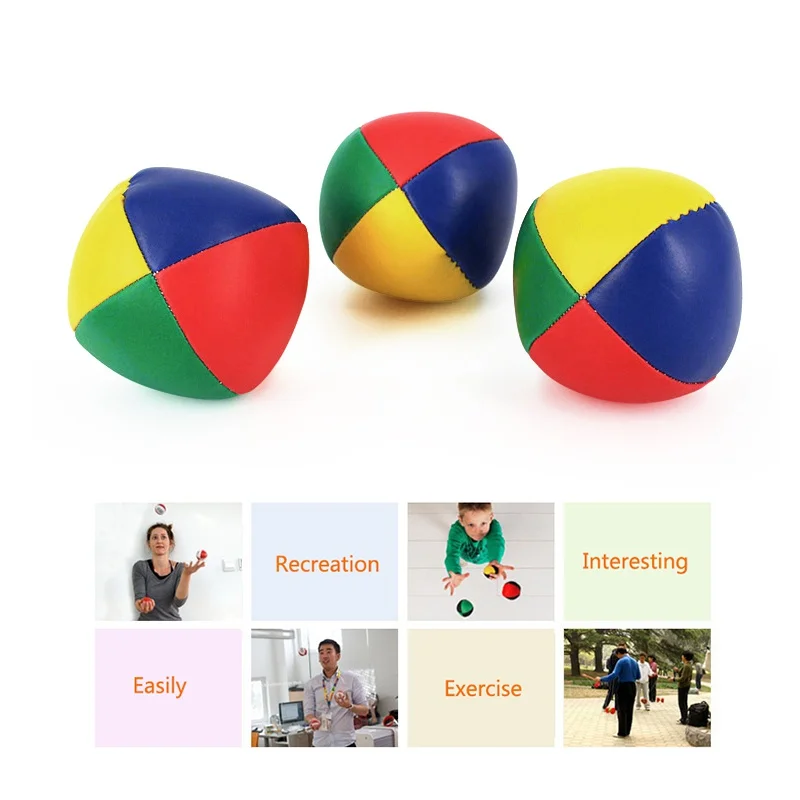 

3pcs/pack Fun And Exercise Child Magic Circus Juggling Balls Classic Bean Bag Juggle Beginner Kids Toy Kids Interactive Toys j3