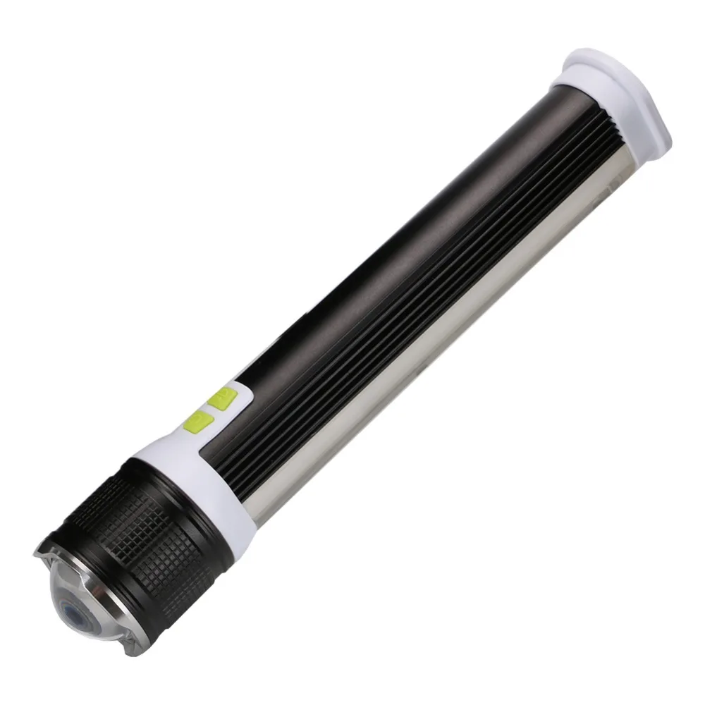 Мощный светодиодный фонарик с зарядкой от Usb 7 режимов водонепроницаемый COB + T6