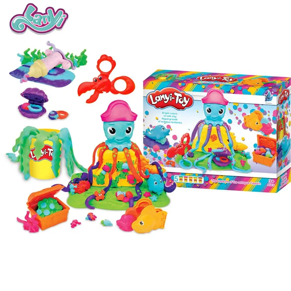 Lanyitoys оригинальная Лепка глина форма осьминога новая горячая распродажа клей для Слим пушистый слизь Пластилин детские игрушки для детей