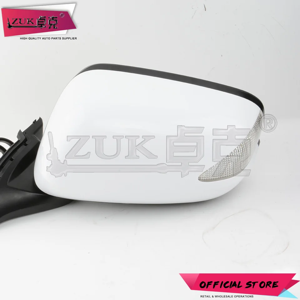 ZUK Авто внешнее зеркало заднего вида в сборе для HONDA FIT JAZZ GE6 GE8 2009 2010 2011 2012 2013 7-PINS Электрический складной светодиодный свет
