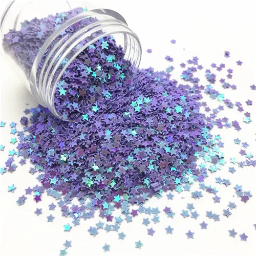 AB purple 3 мм звезда узоры для ногтей с блестками плоские свободные блестки милые Свадебные Ремесло Дети DIY Аксессуары светло-голубой цвет AB конфетти Spangles 3000 шт 10 г - Цвет: AB purple