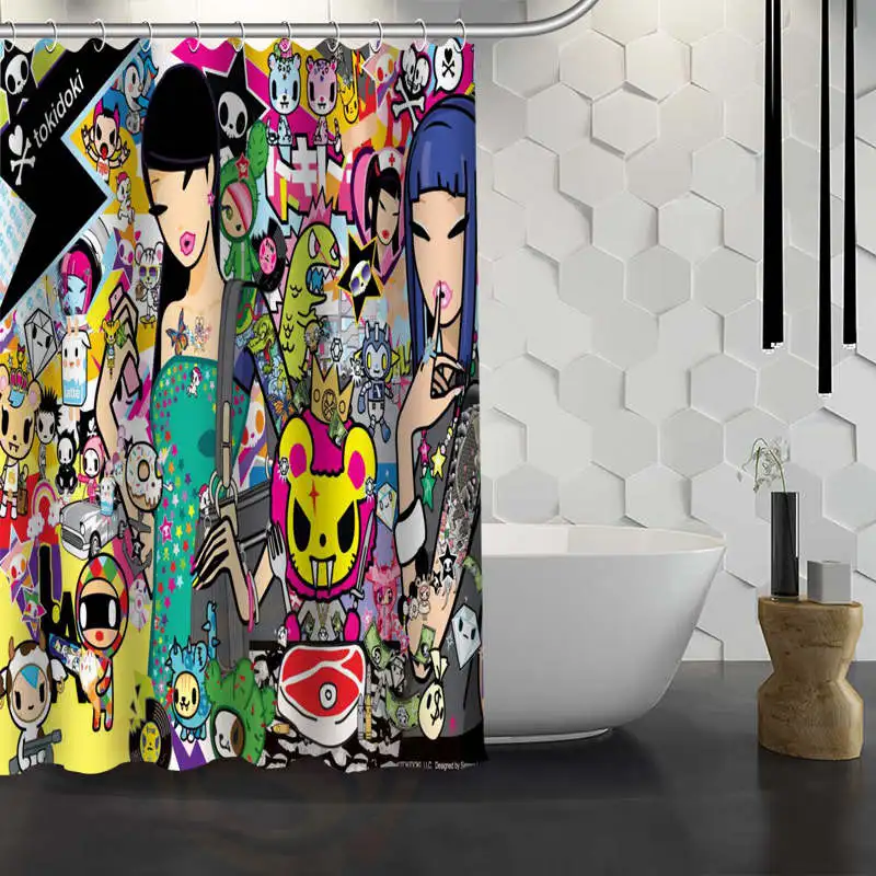 Занавеска для душа Tokidoki на заказ занавеска ванной из водонепроницаемой ткани