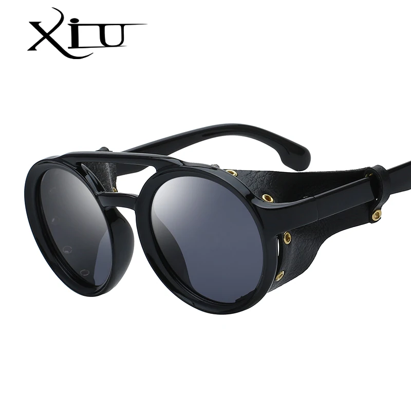 

XIU steampunk man sunglasses retro vintage men women brand designer sun glasses fashion luxury eyewear uv400