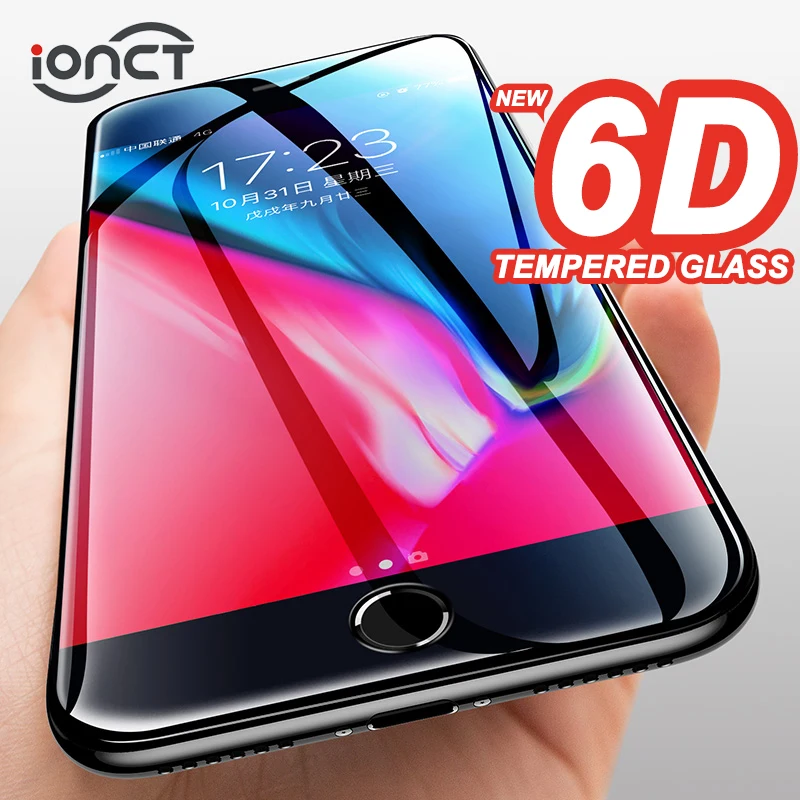 6D полное покрытие из закаленного стекла для айфон 6 стекло 6s 7 8 Plus X XR XS MAX защита