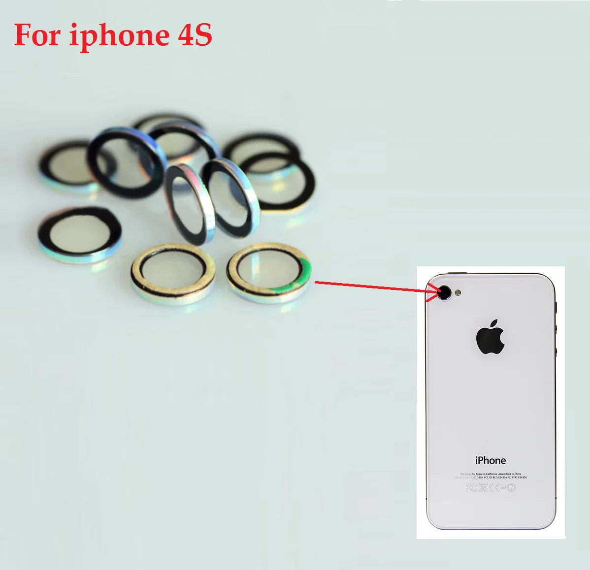 Стеклянный объектив для задней камеры iphone 4 стеклянный с клеем ремонта лучшее