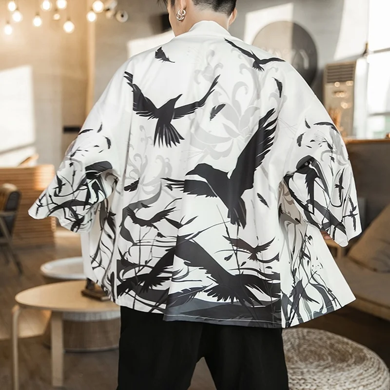 Кимоно Kimonos Haori 2019 японское кимоно кардиган мужской костюм самурая азиатское
