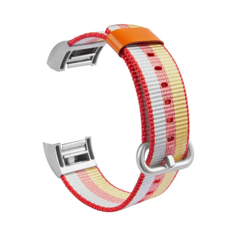 Yellow Модные яркие часы с нейлоновым браслетом, ремешок для Fitbit Charge 2 HR, металлический разъем для Fitbit Charge2 HR, новейший ремешок для часов - Цвет: Yellow