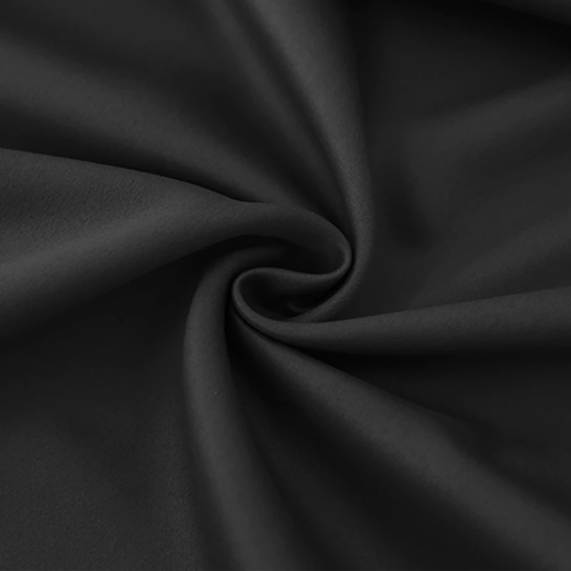 Black Современные затемненные шторы для гостиной, спальни, на окно, одноцветные тканевые шторы, готовые портьеры, жалюзи, на заказ - Цвет: Black