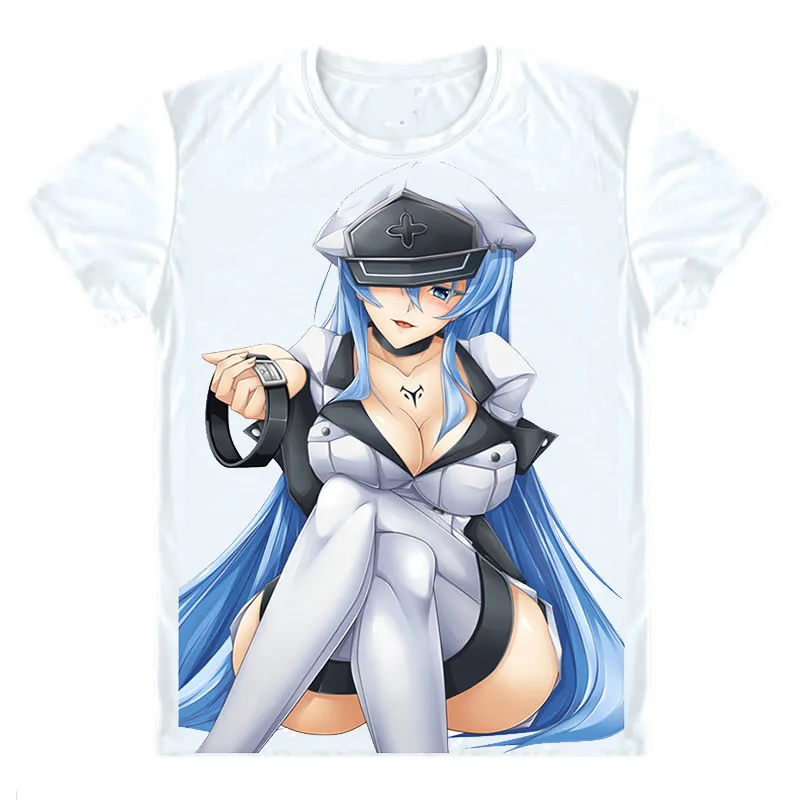 Akame Ga Kill! ga Kiru! Футболки с коротким рукавом Аниме Манга Jaegers Kurome Esdese Esdeath Esudesu