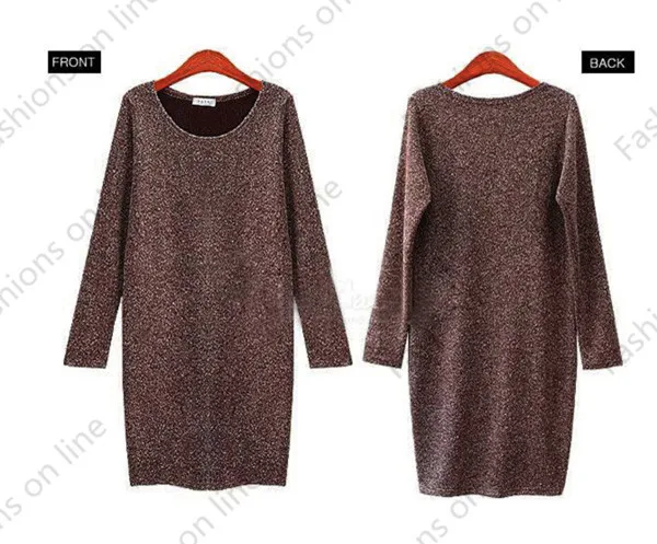 2015 New Autumn Winter Fashion Warm Women Long Sleeve Bottomed Casual Dress Ladies' Evening Party Dresses Sexy Knitted Vestidos | Женская