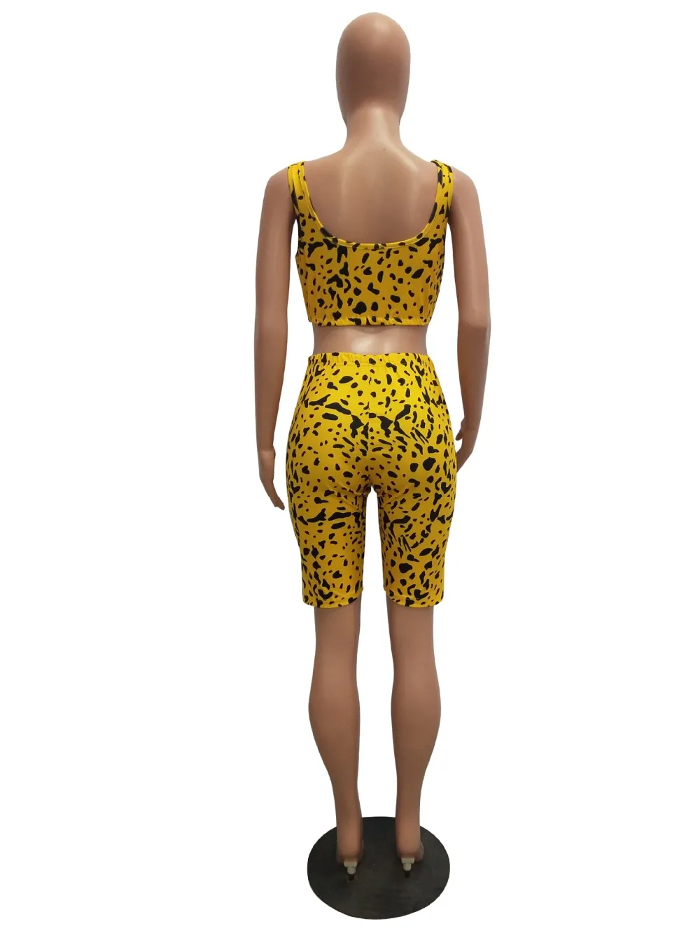 

New Design Women Tank Crop Tops With Shorts Women Two Piece Set