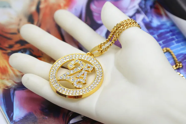 Мужской кулон в стиле хип-хоп с золотым льдом 2pac меддалион Тупак ожерелье