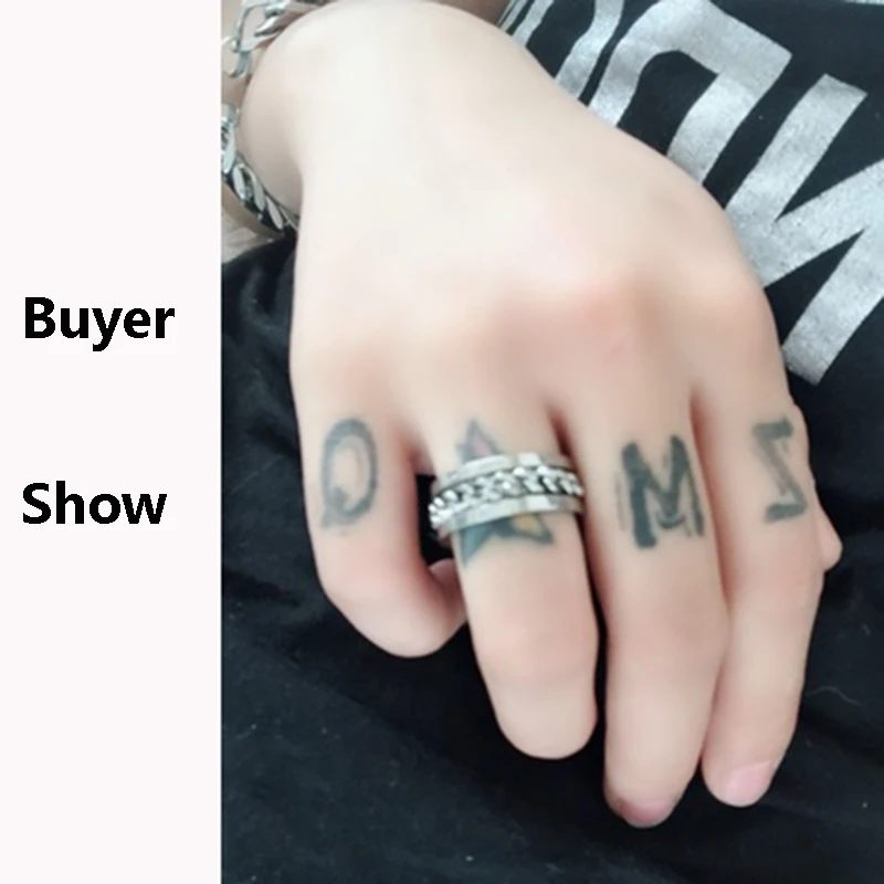 Кольцо ELSEMODE вращающееся в стиле панк рок для мужчин и женщин из нержавеющей стали