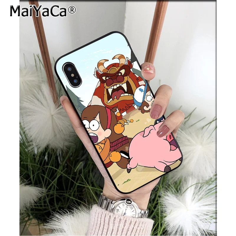 MaiYaCa Гравити Фолз Waddles милый поросенок Силиконовый ТПУ мягкий черный чехол для телефона для Apple iPhone 8 7 6 6S Plus X XS MAX 5 5S SE XR