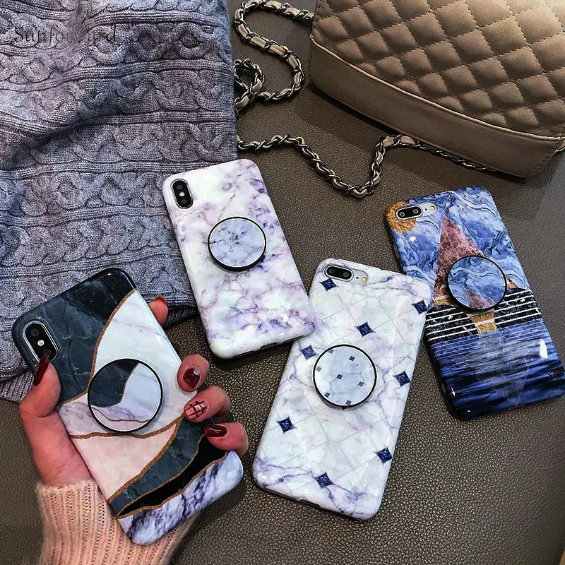 Геометрический абстрактный чехол для iPhone X XR XS MAX силиконовый мягкий