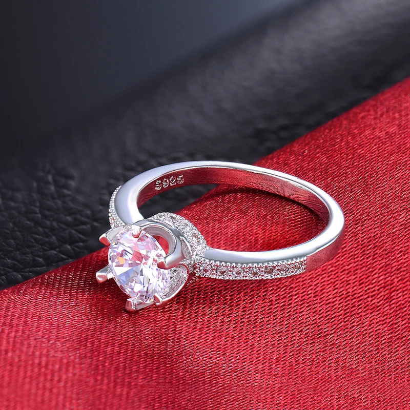 Простые кольца AAA стразы для женщин Женское Обручальное кольцо свадьбы оптом