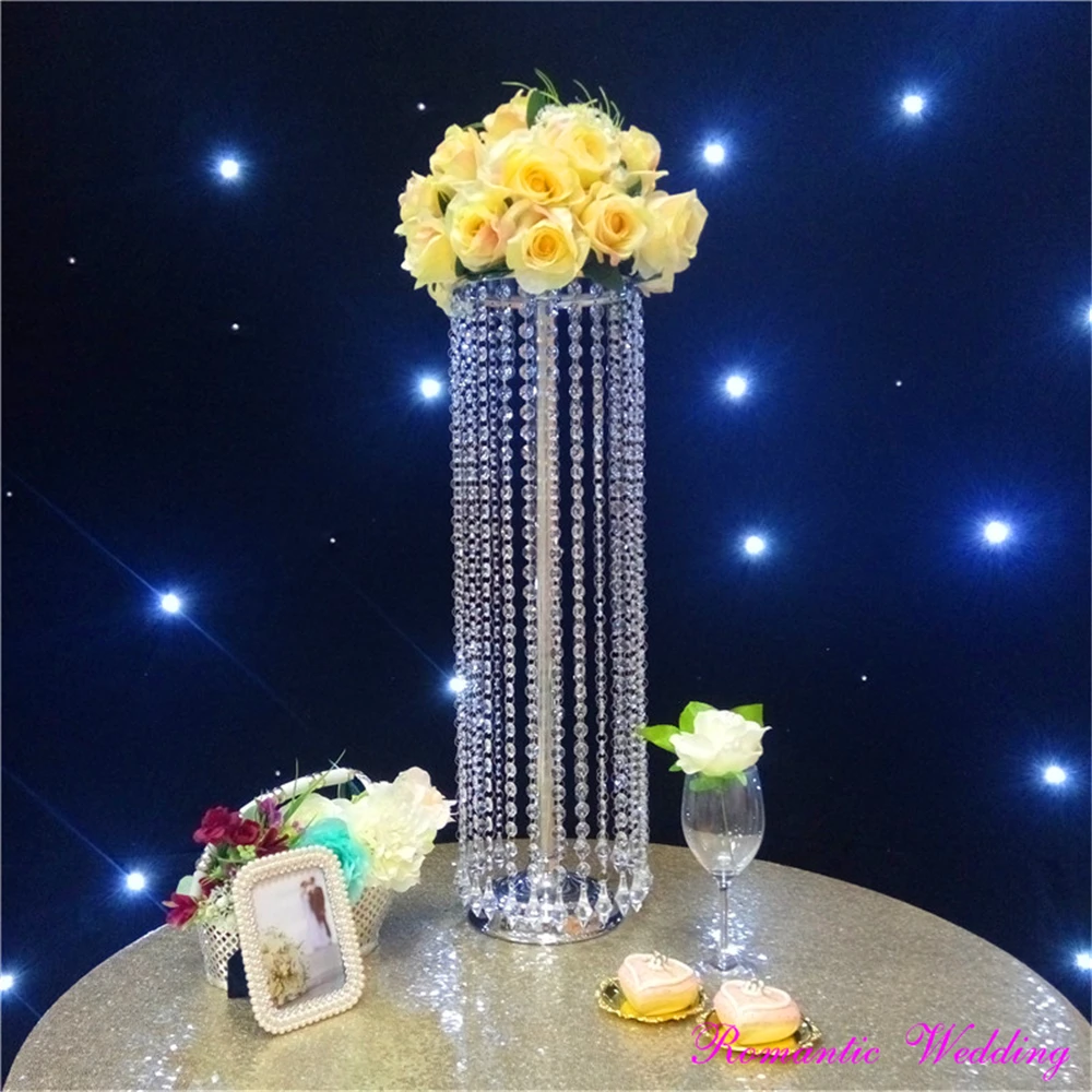 

10 шт./лот Свадебная люстра, стойка для цветов, золотой, серебряный акриловый бисер для свадьбы Вечерние НКИ, мероприятия, украшение для дома, ...