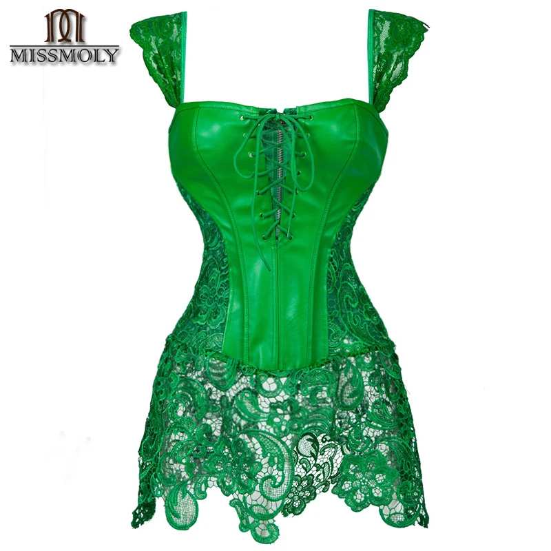 

Miss Moly Womens Sexy Stempunk Corset Dress Brocade Lace up Lacework Gothic Waist Cincher Corsets Waist Trainer Corselet