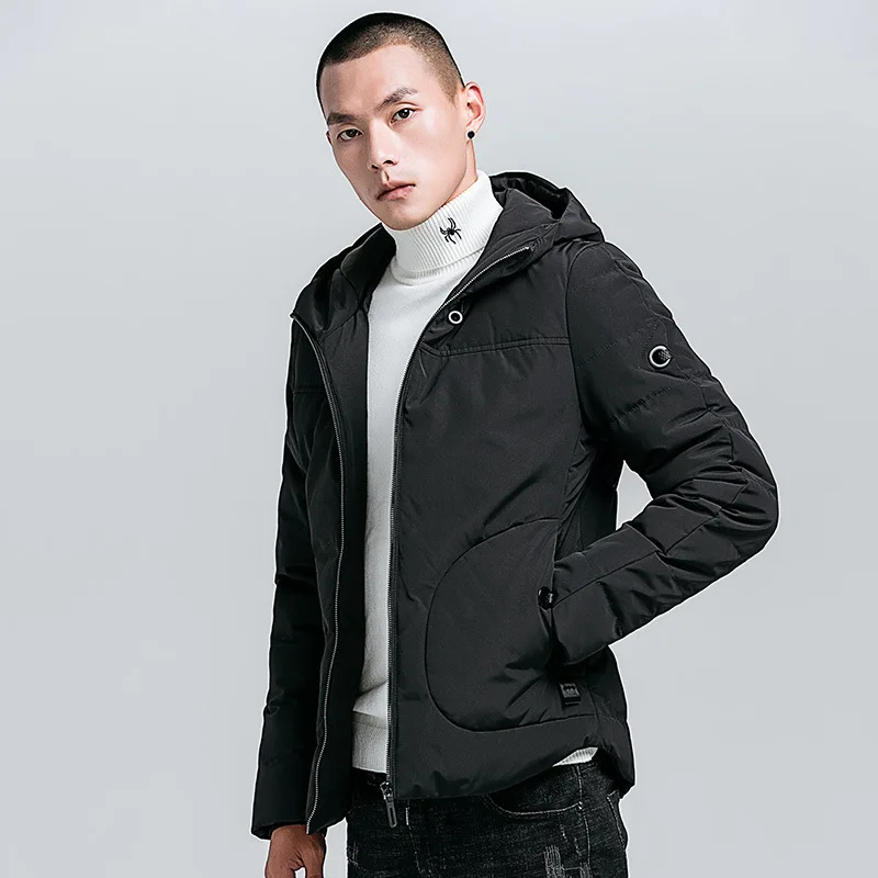 Мужская Зимняя парка на хлопковом наполнителе с капюшоном 2019|Мужские парки| |
