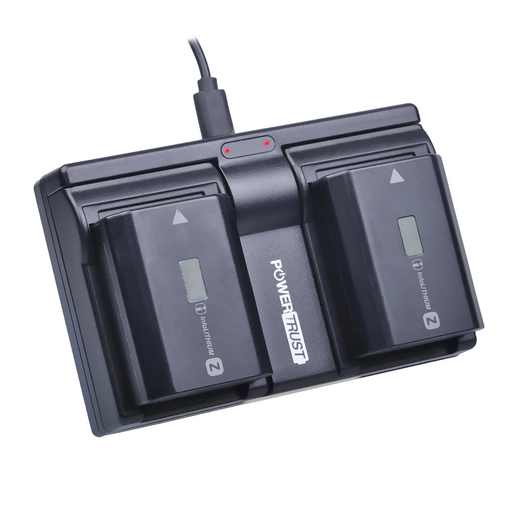 PowerTrust NPFZ100 NP FZ100 USB двойное зарядное устройство для Sony BC QZ1 Alpha 9 A9 9R A9R 9S|chargers for