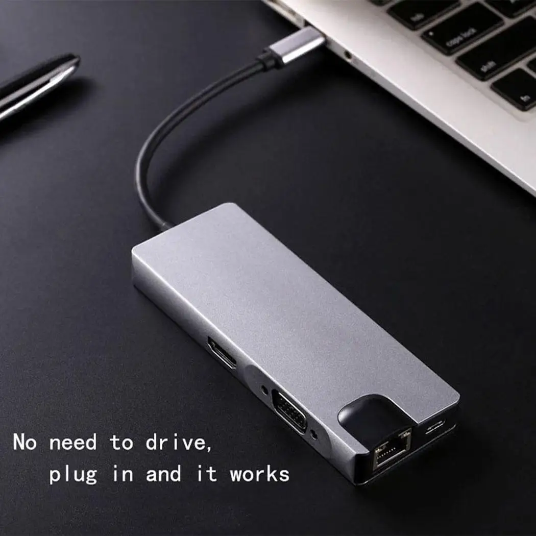 Type-C к RJ45 type-C док-станция USB3.1 многофункциональный конвертер type-c HDMI адаптер |