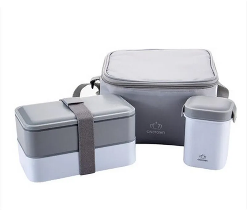 Портативный пищевой контейнер в японском стиле двухслойный студенческий