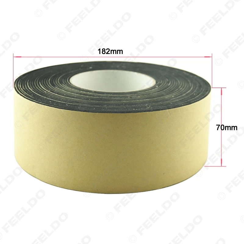 FEELDO 1PCS Black EVA Single-sided Adhesive Foam Tape Sponge 2mm Thick Sealing Width 70mm Length 10m #HQ2249 | Автомобили и