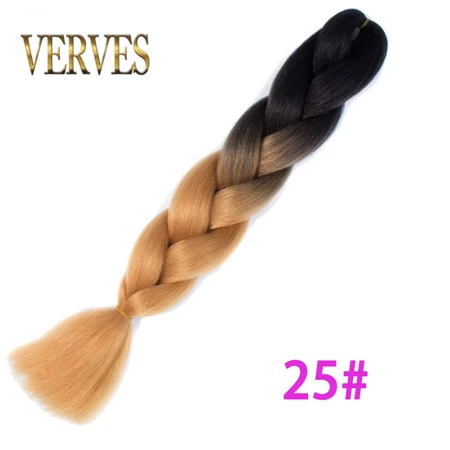 VERVES плетеные волосы, 1 шт., 24 дюйма, вязанные крючком огромные косички, 100 г/шт., синтетические, Омбре, Жаростойкие Волокна, волосы для наращивания, розовые - Цвет: Жук