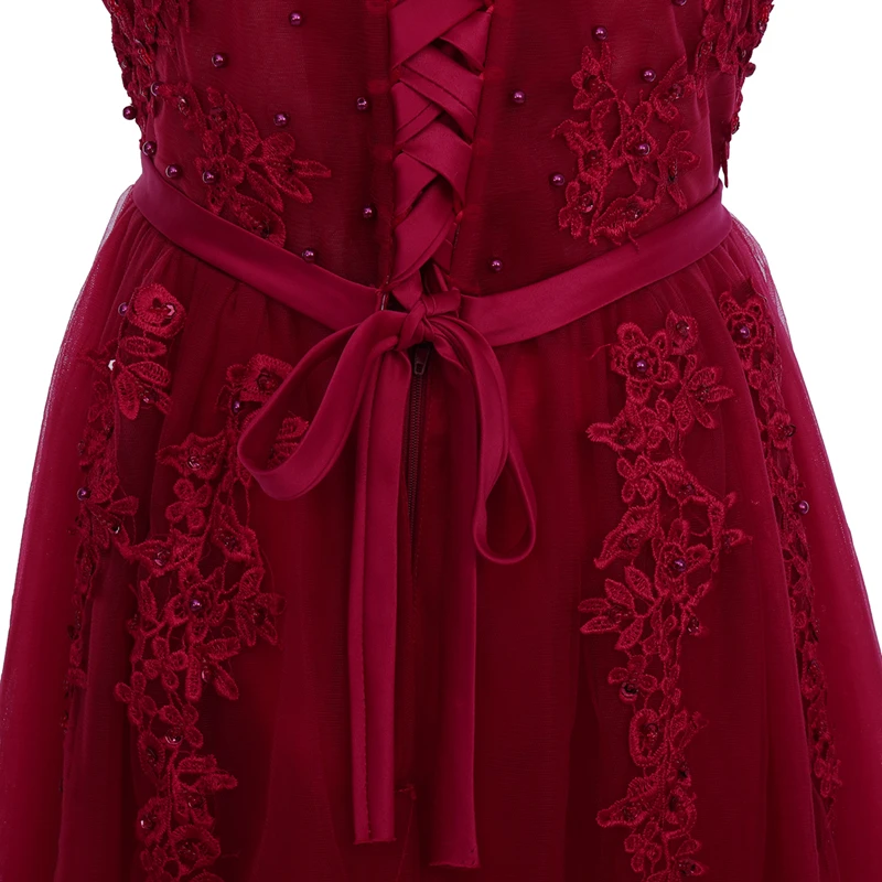 Элегантное женское фатиновое платье с вышивкой для подружки невесты длинное без